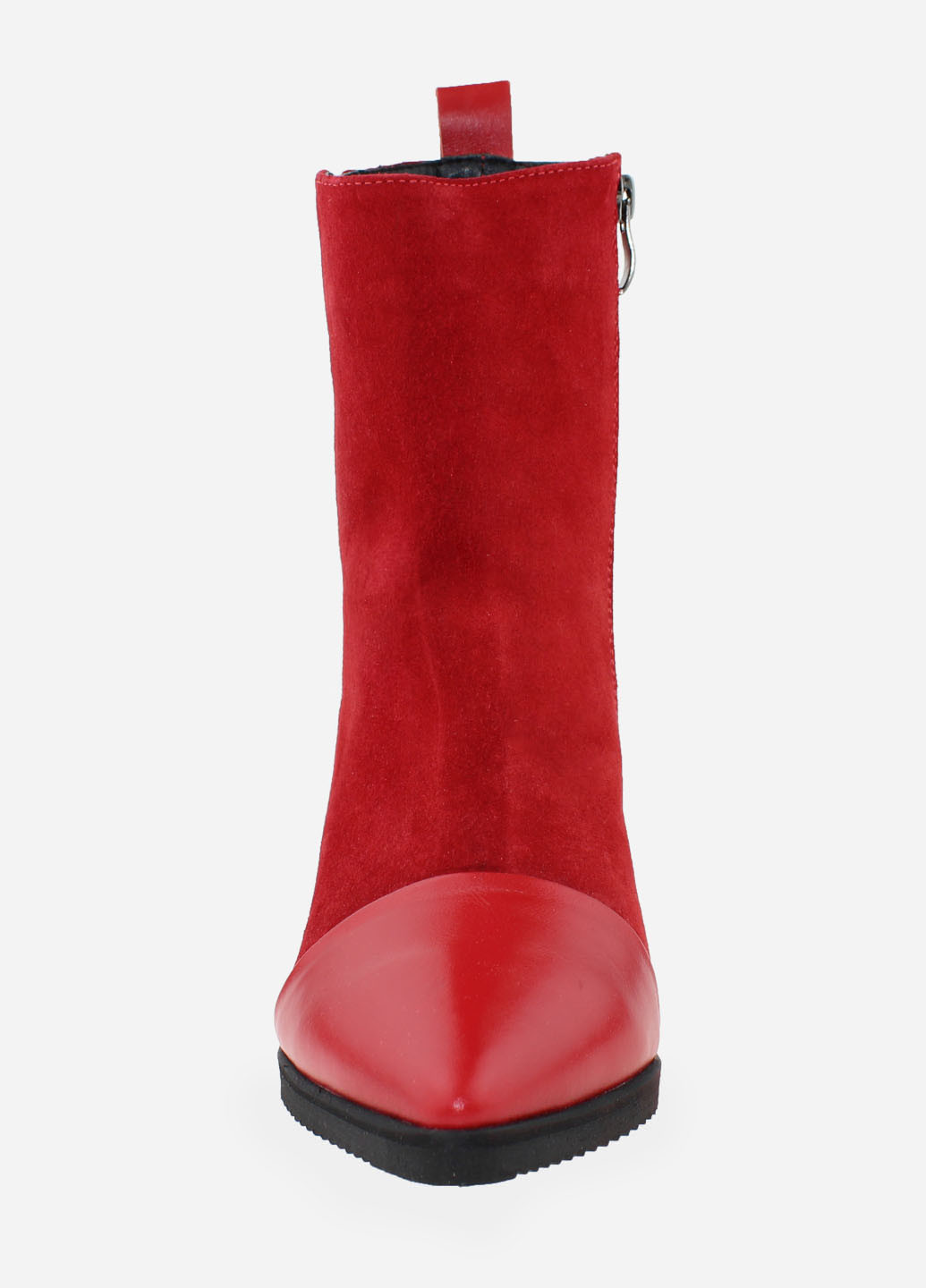 Осенние ботинки rc0151 красный Crisma из натуральной замши