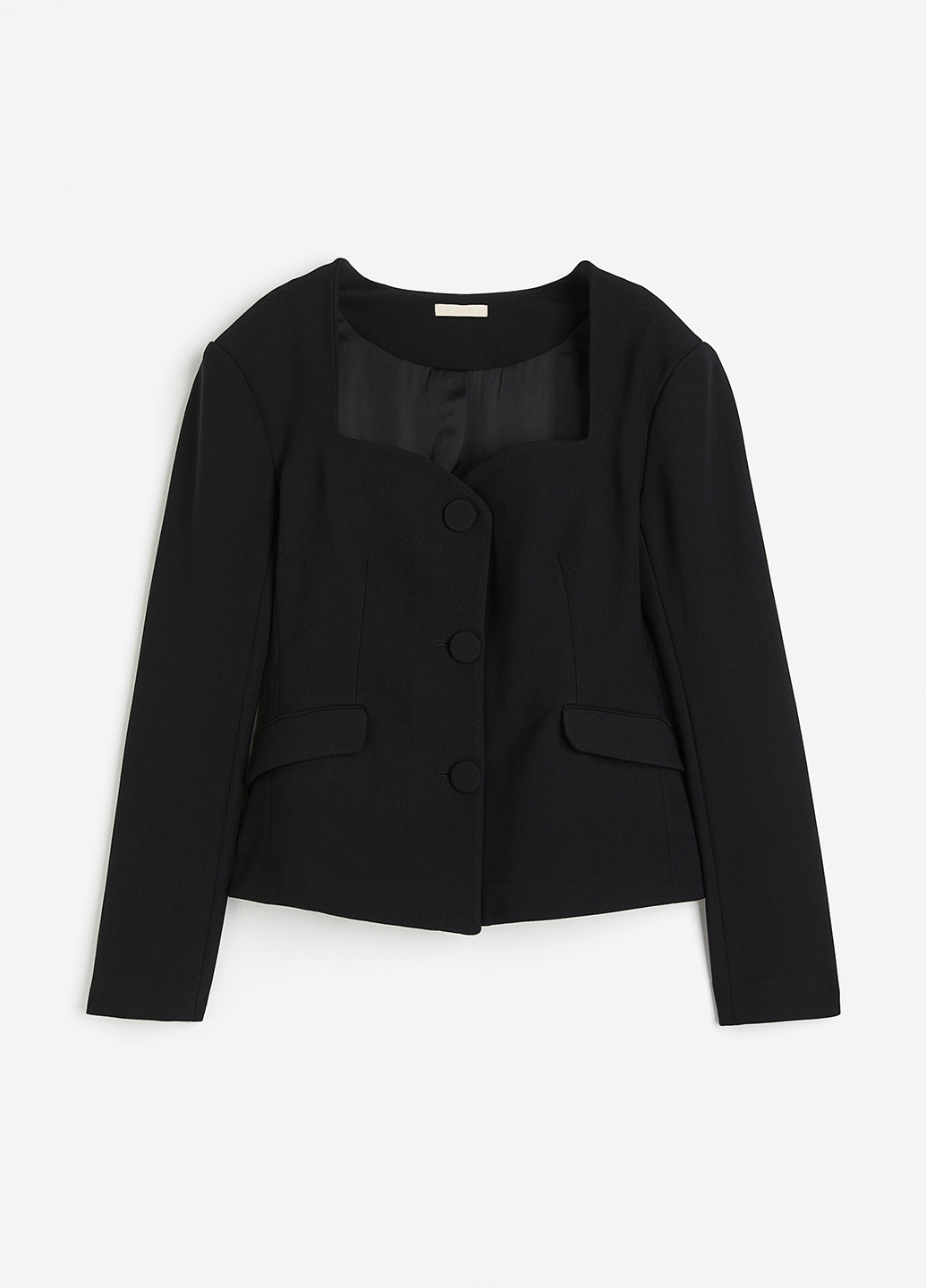 Черный женский жакет H&M однотонный - демисезонный