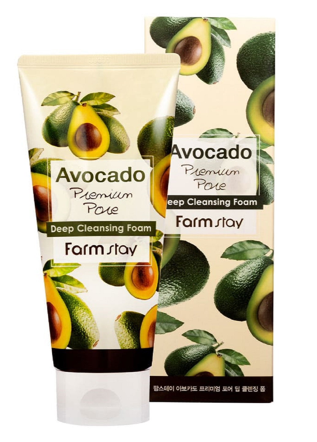 Очищувальну пінка для обличчя з екстрактом авокадо Avocado Premium Pore Deep Cleansing Foam, 180 мл FarmStay (219907629)