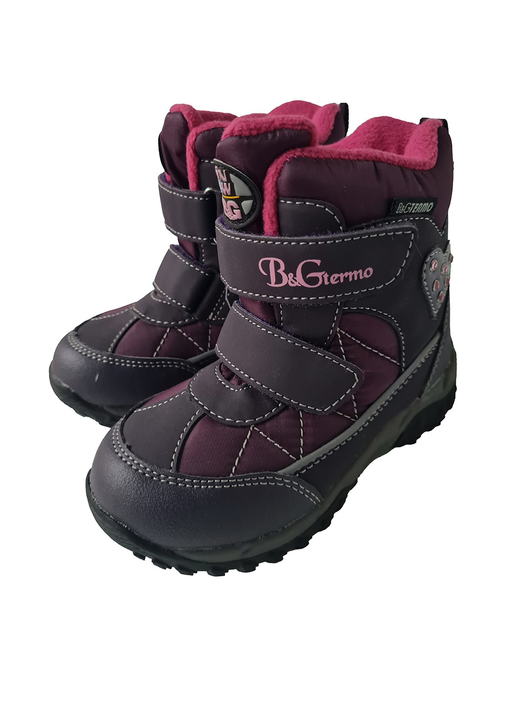 Бордовые кэжуал зимние ботинки B & G