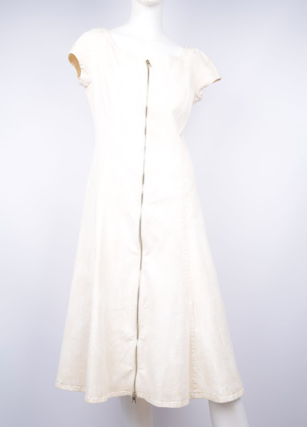 Светло-бежевое кэжуал платье клеш Ralph Lauren однотонное