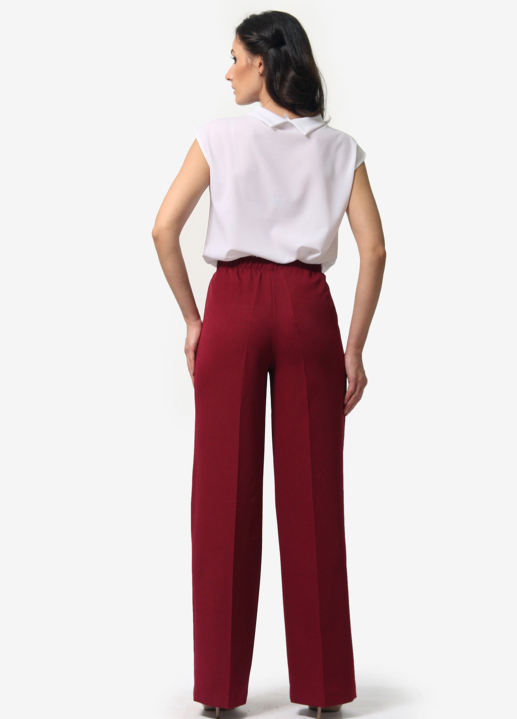 Бордовые кэжуал демисезонные прямые брюки Alika Kruss