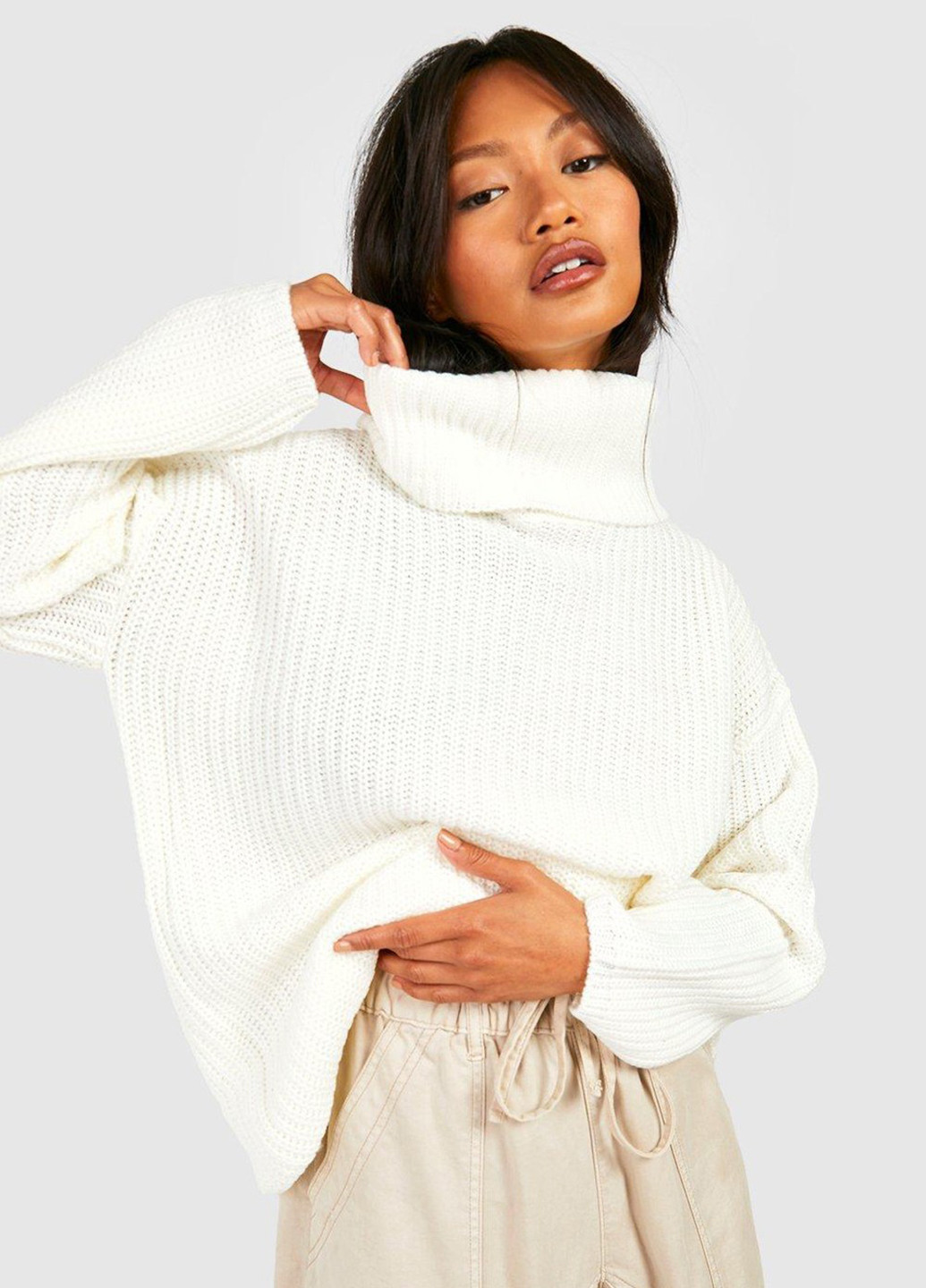 Кремовий зимовий светр Boohoo