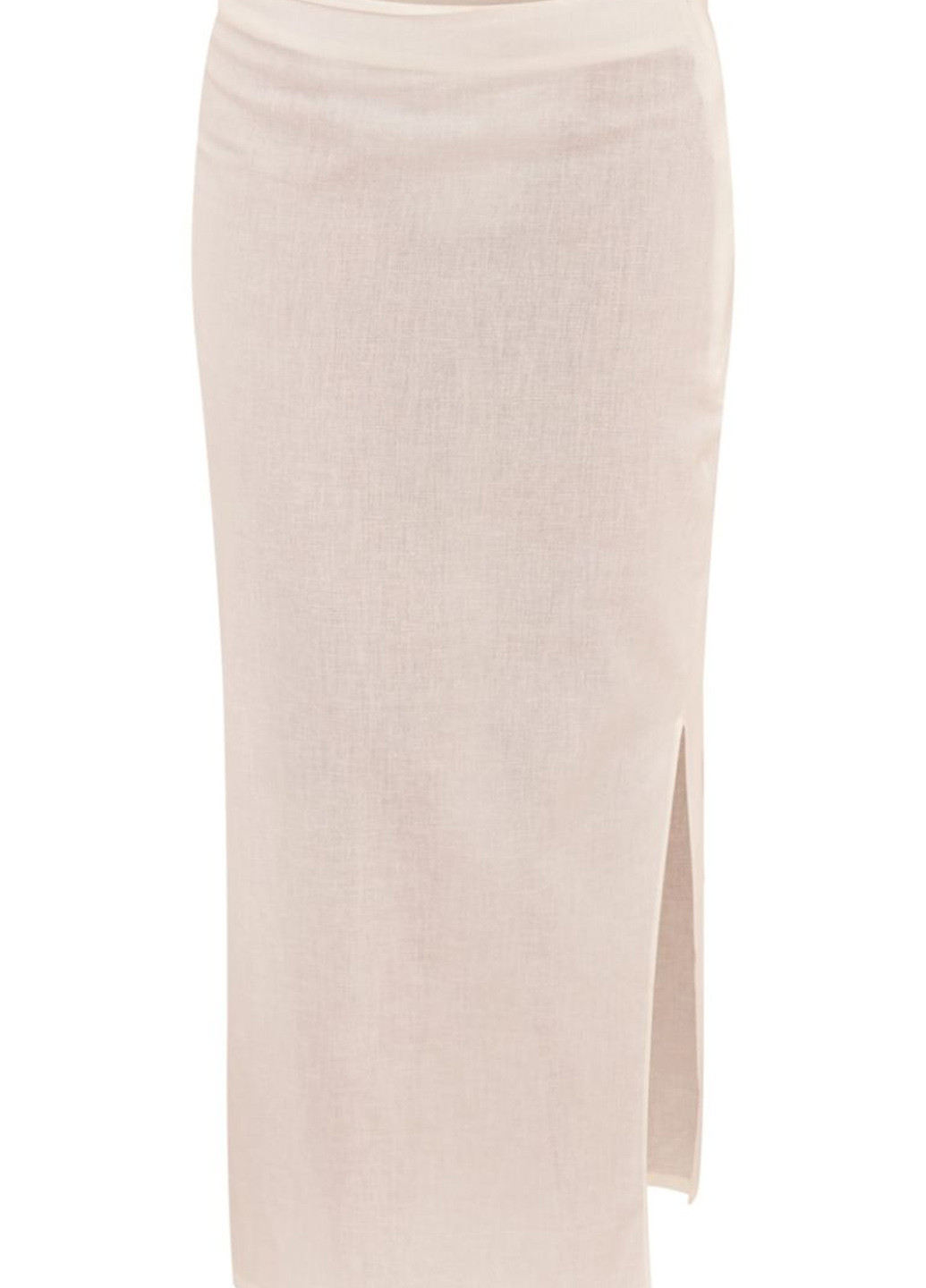 Белая кэжуал однотонная юбка PrettyLittleThing