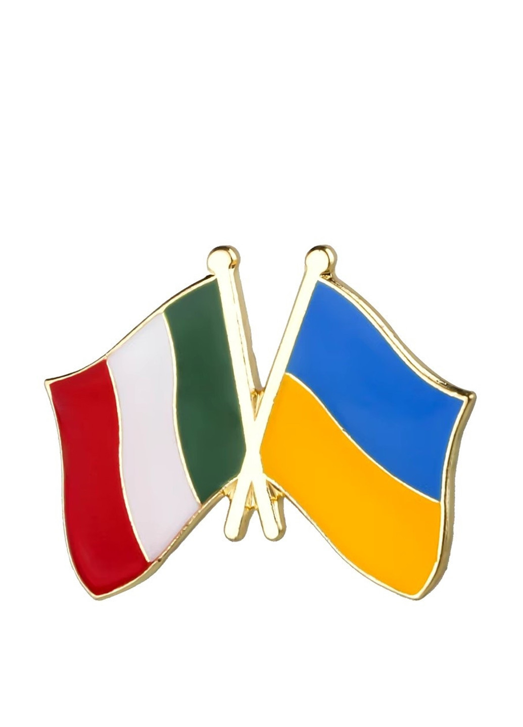 Значок-пін (friendship flag) України та Італії, 25х19 мм No Brand (306443960)