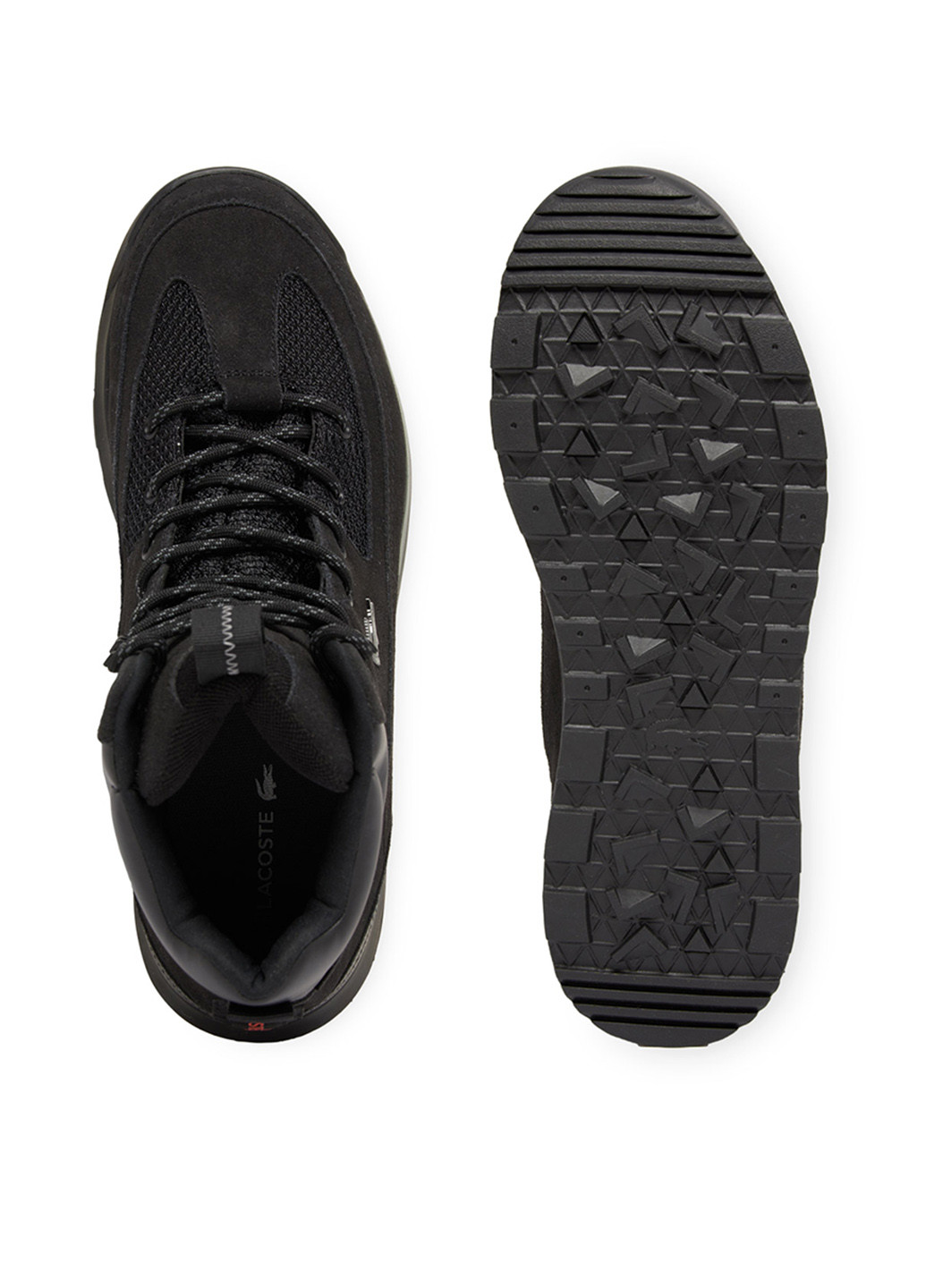 Черные осенние ботинки Lacoste