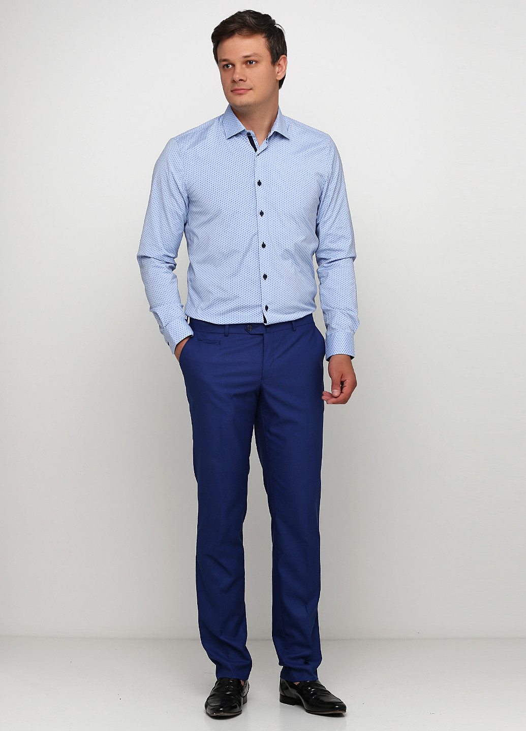 Синие классические демисезонные классические брюки Giordano Conti