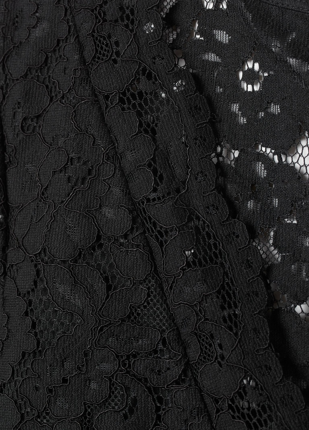 Черное кэжуал платье кружевное H&M однотонное