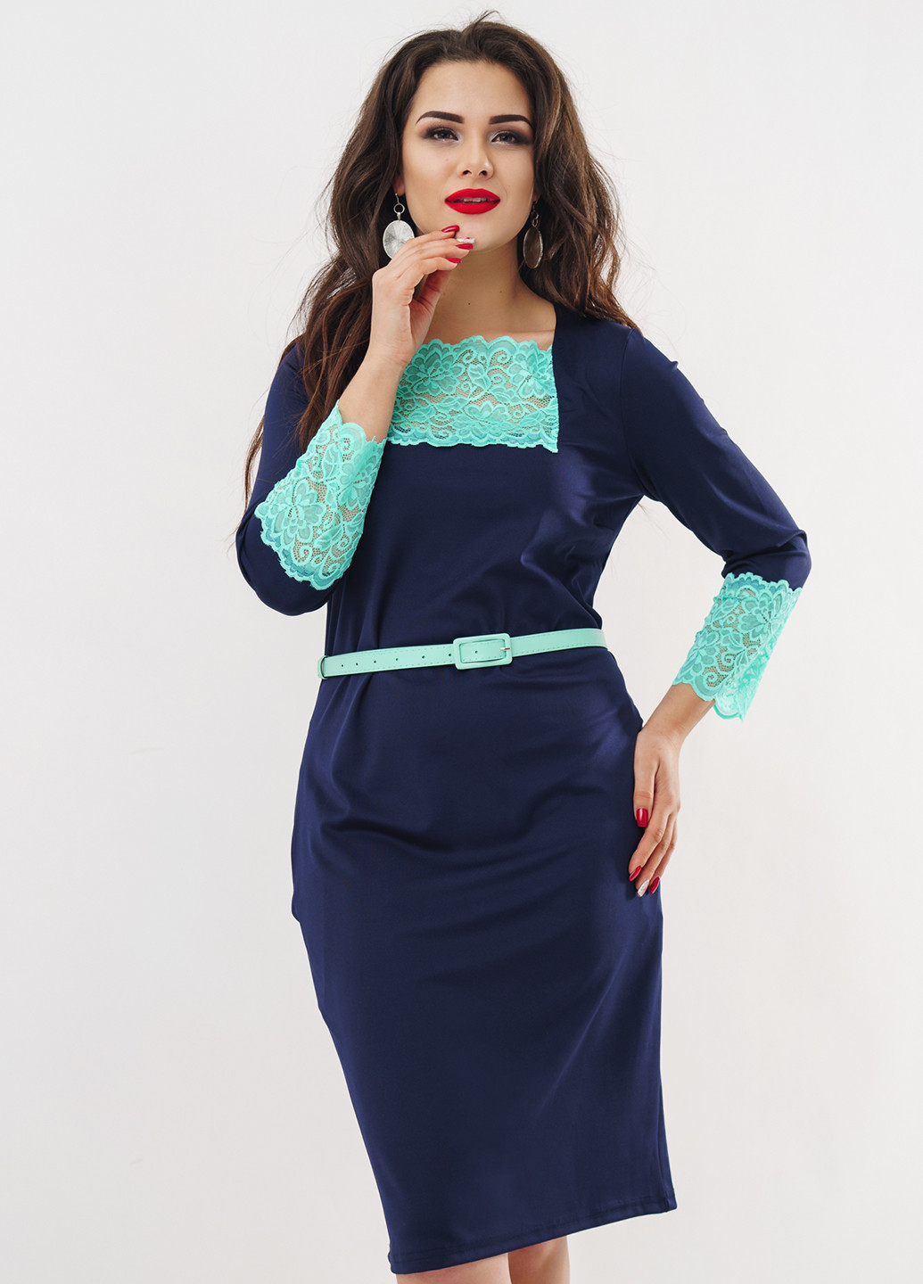 Синя кежуал платье коротка New Style фактурна