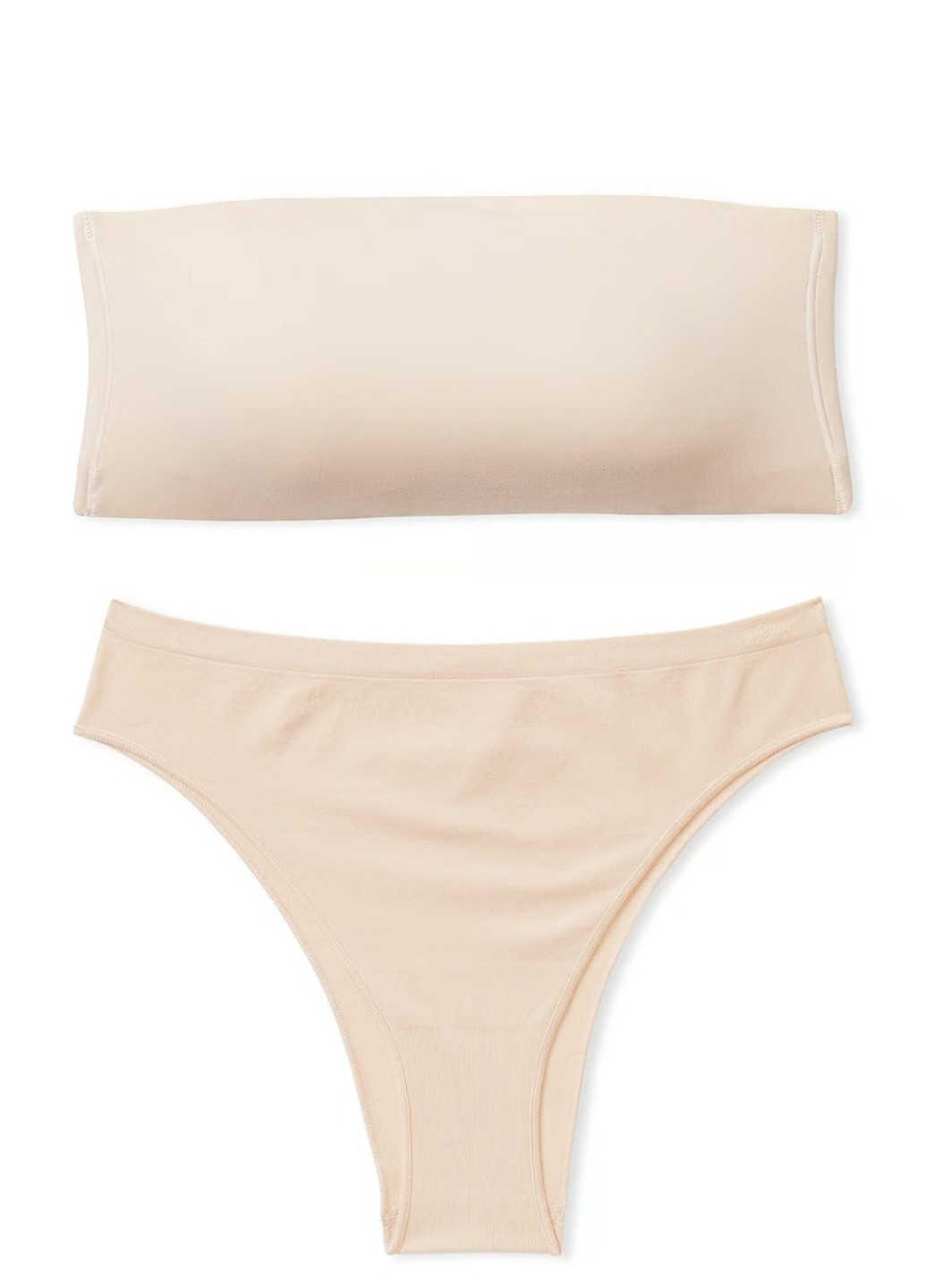 Бежевий демісезонний комплект (бюстгалтер, трусики) Victoria's Secret