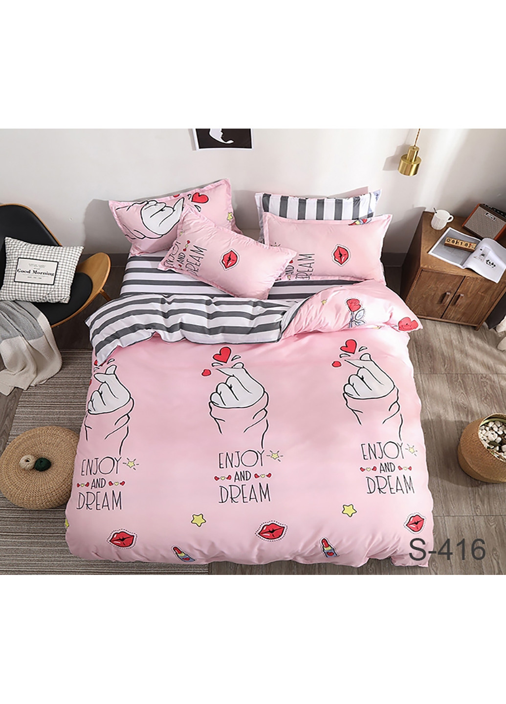 Комплект постельного белья с компаньоном King Size Tag (252313320)