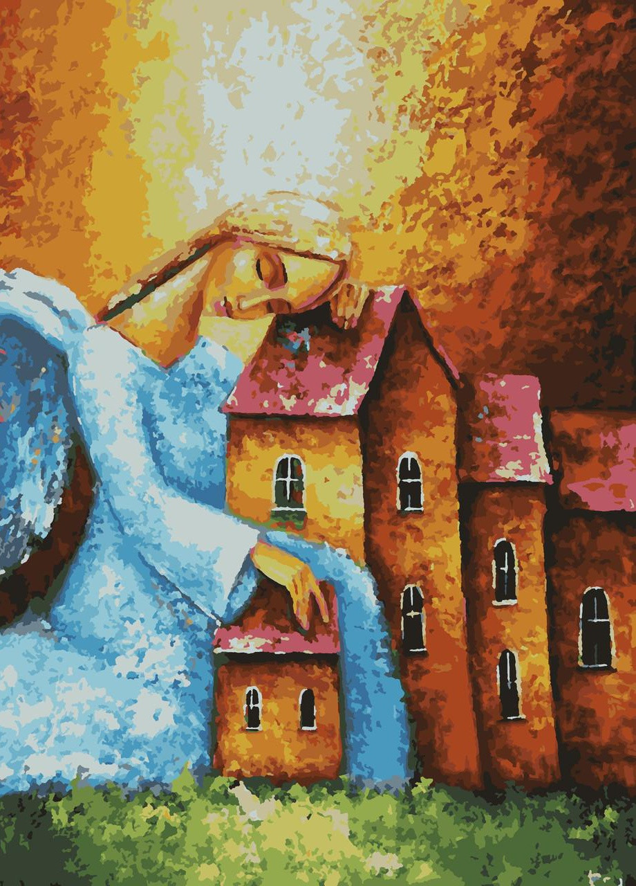 Картины по номерам "Ангел-хранитель" 50*60 см No Brand (254583902)