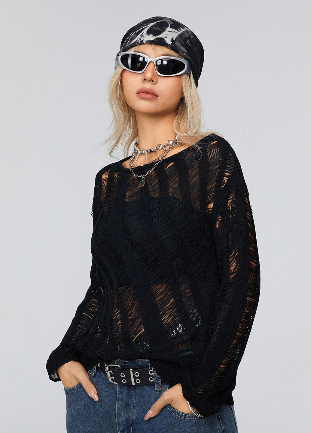 Черный демисезонный джемпер джемпер SHEIN