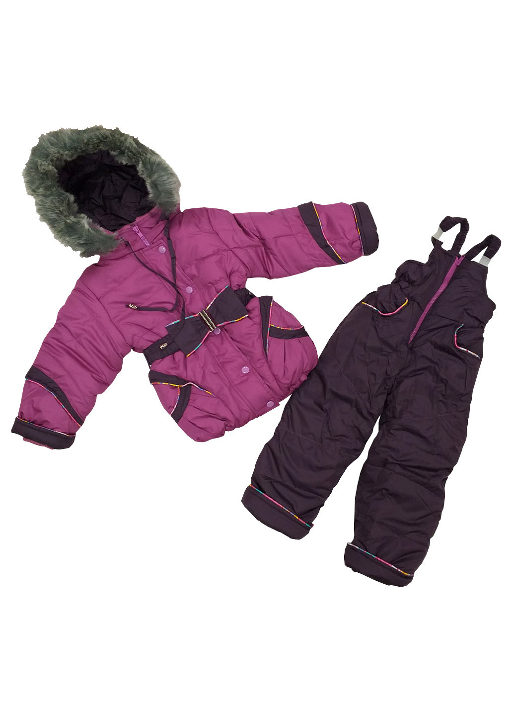 Бузковий зимній комплект (куртка,напівкомбінезон) Luxik