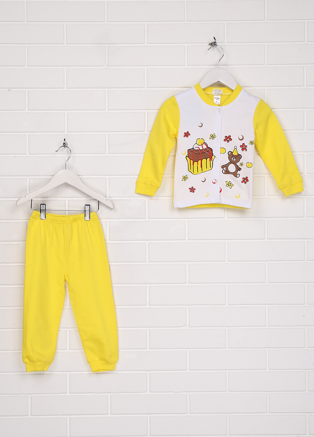 Желтая всесезон пижама (кофта, брюки) Niso Baby