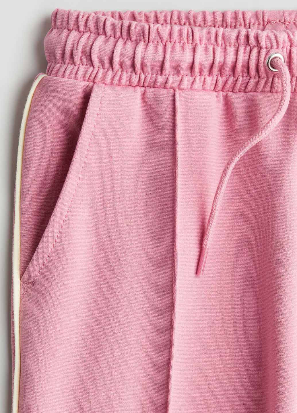 Розовые кэжуал демисезонные прямые брюки H&M