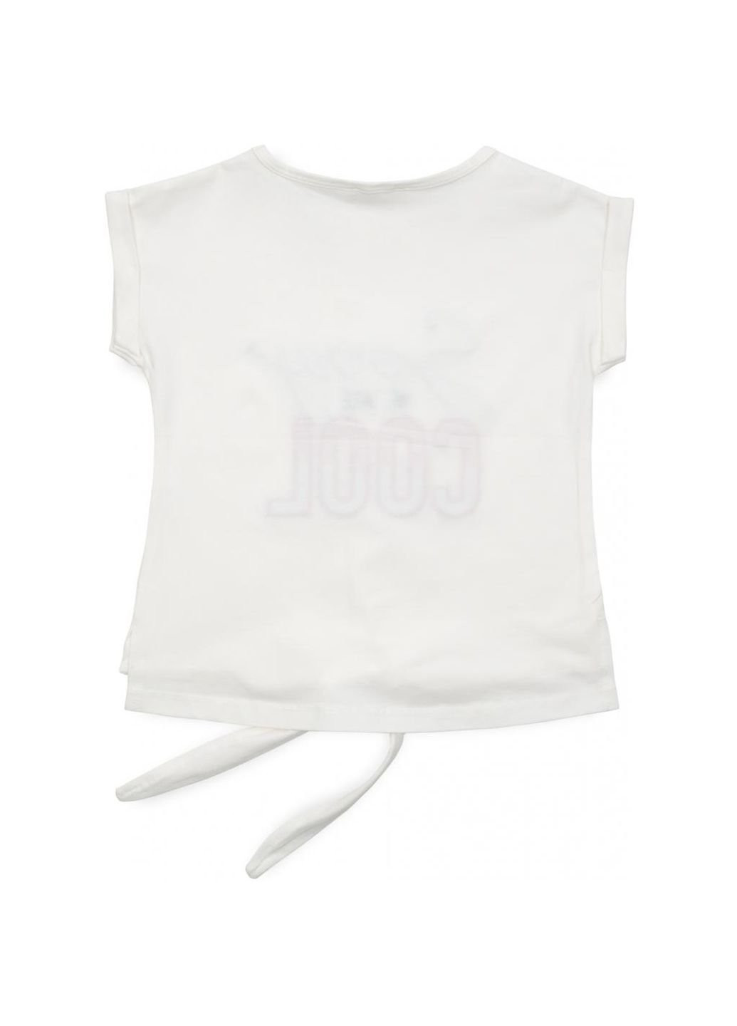 Комбинированная демисезонная футболка детская "sorry we are cool" (14281-152g-cream) Breeze