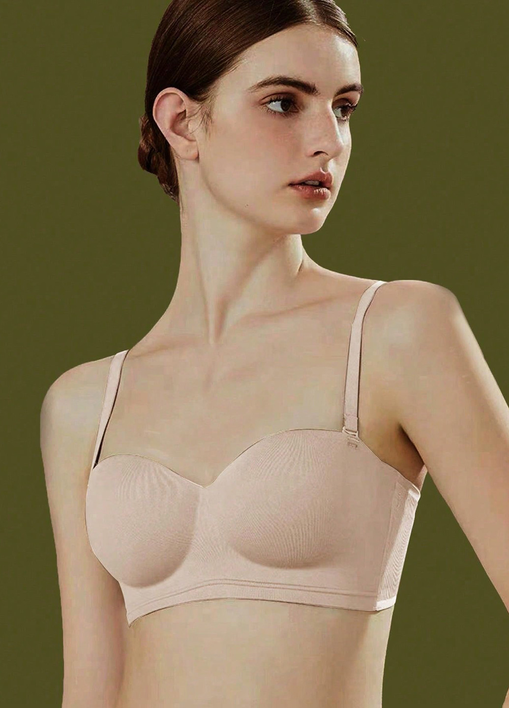 Бежевий бюстгальтер SHEIN без кісточок поліамід