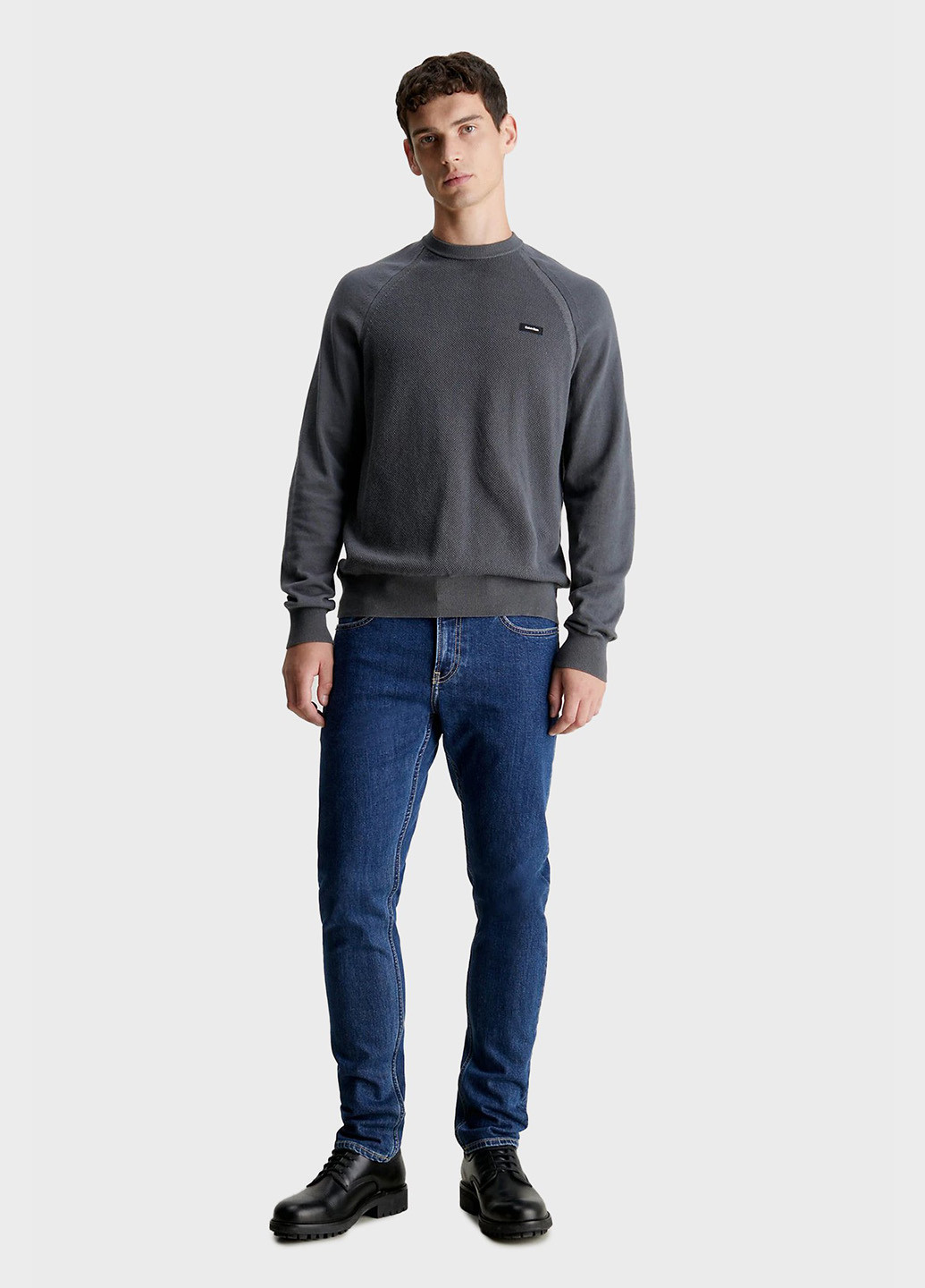 Синие демисезонные слим джинсы Calvin Klein