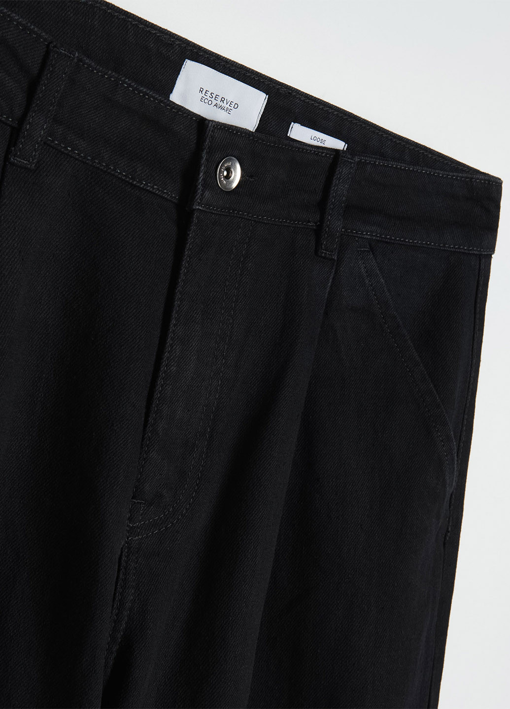 Черные демисезонные мешковатые джинсы Reserved
