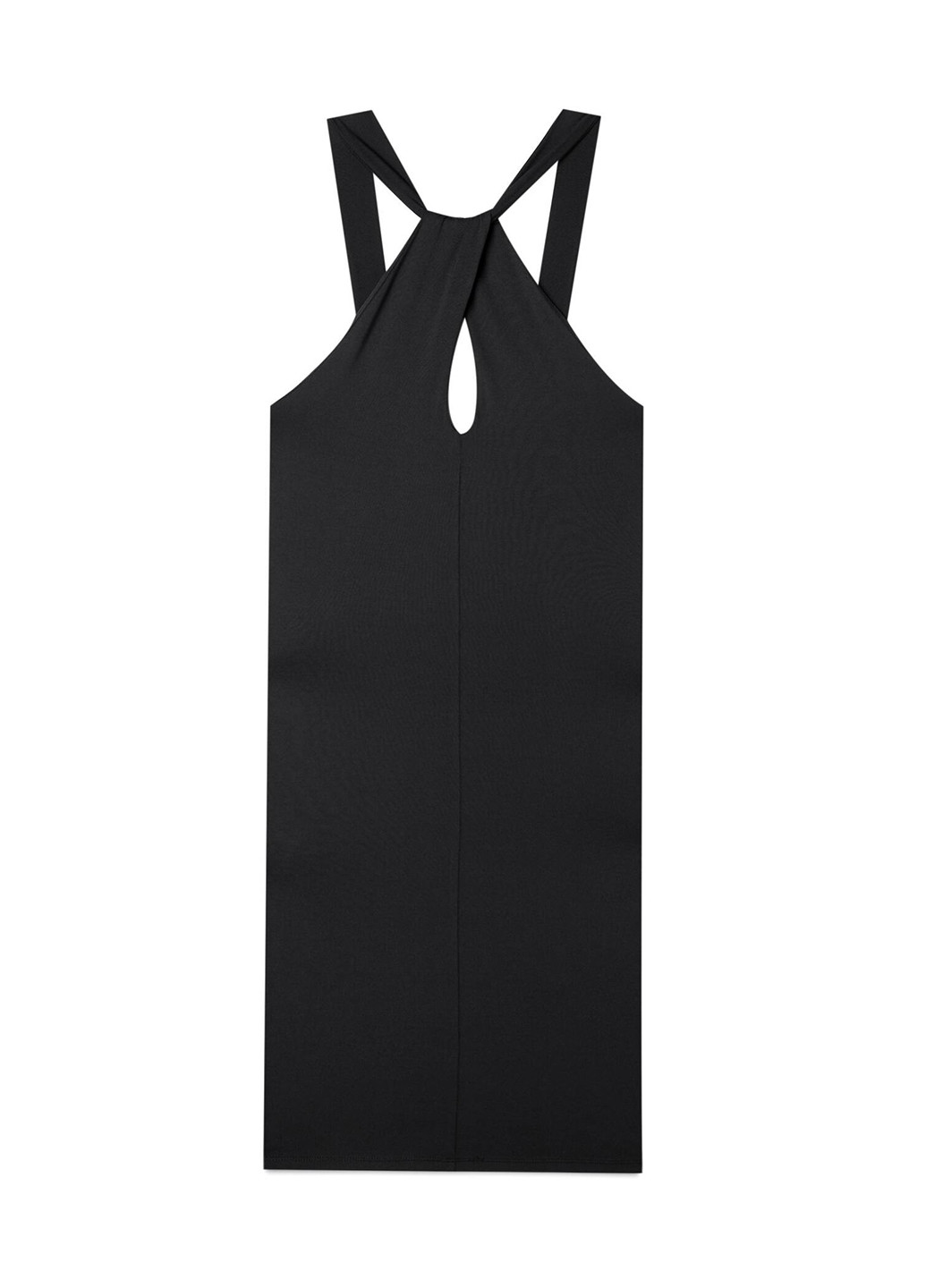 Черное коктейльное платье футляр Stradivarius однотонное