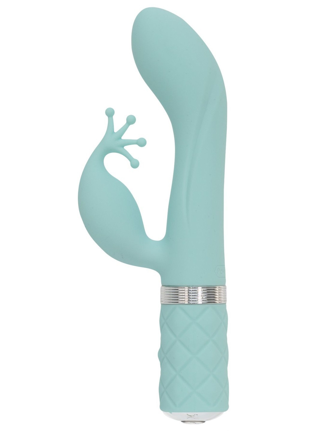 Розкішний вібратор-кролик - Kinky Teal з кристалом Сваровські, потужний Pillow Talk (254543900)