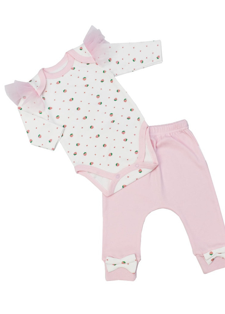 Рожевий демісезонний комплект одягу для немовлят Баранчик БО