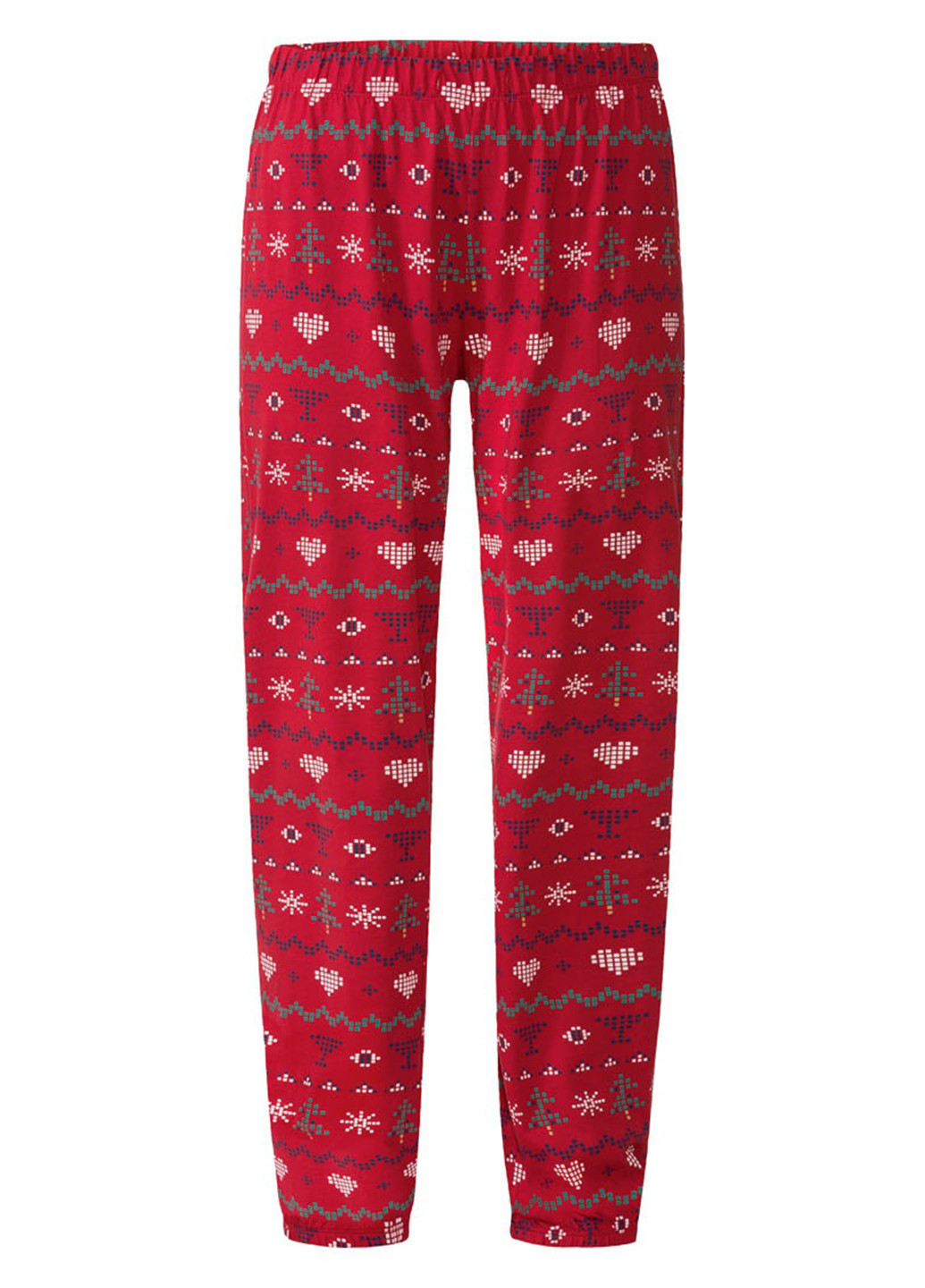 Червона всесезон піжама (лонгслів, штани) лонгслив + брюки Esmara
