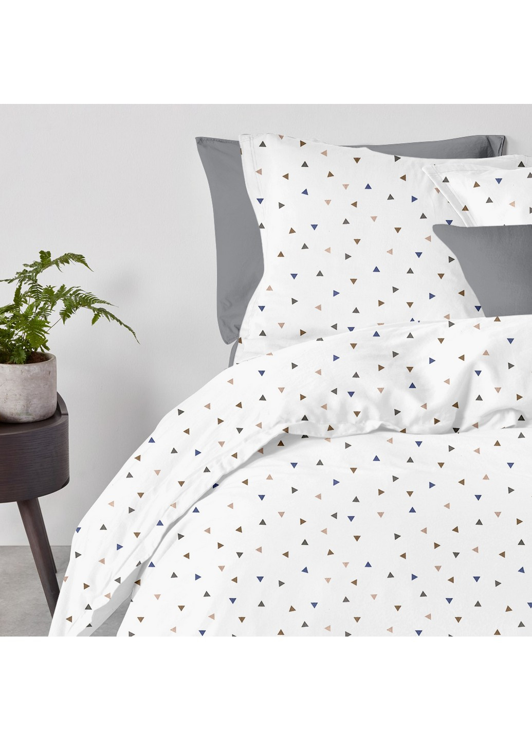 Комплект сімейної постільнї білизни на ризинці Delta Color Graphite 2x160x220 см (4822052081747) Cosas (251851651)