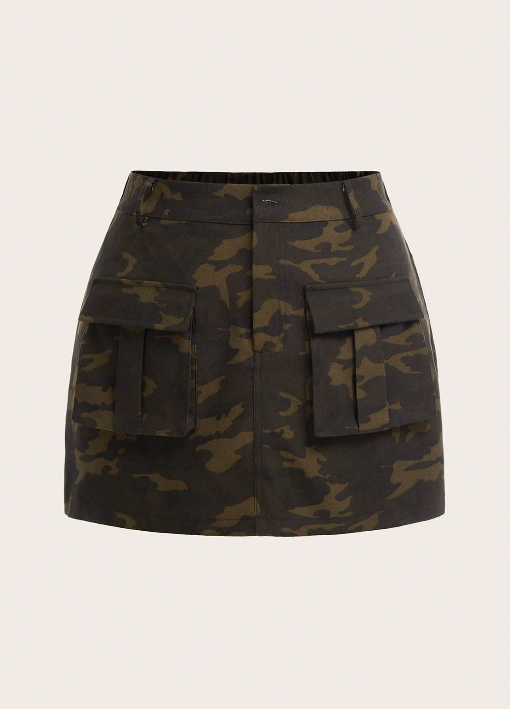 Разноцветная кэжуал камуфляжная юбка SHEIN карго