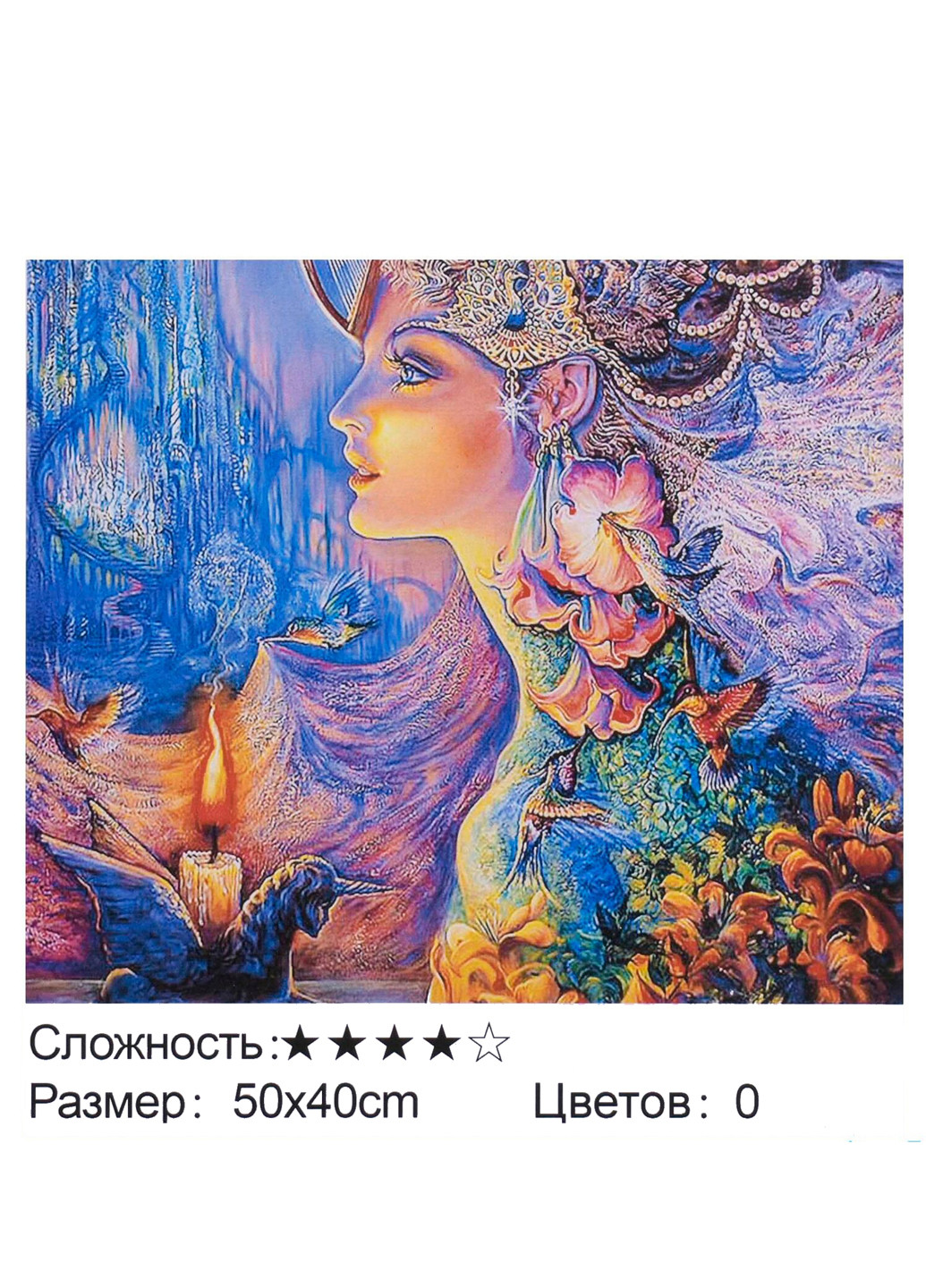 Картина по номерам + Алмазная мозайка Девушка-весна 50 х 40 см Kimi (252102179)