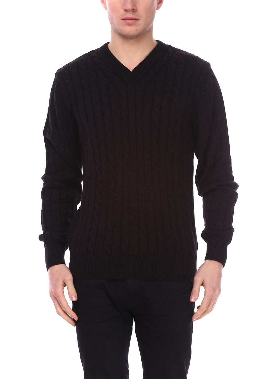 Черный демисезонный пуловер пуловер Le Gutti