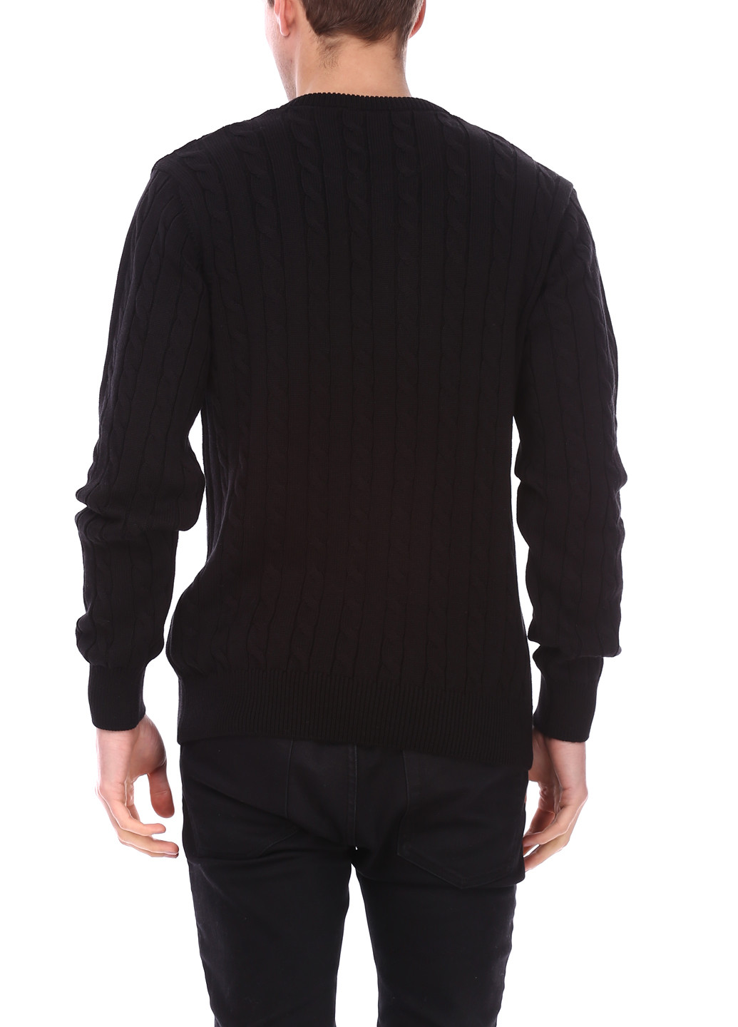 Черный демисезонный пуловер пуловер Le Gutti