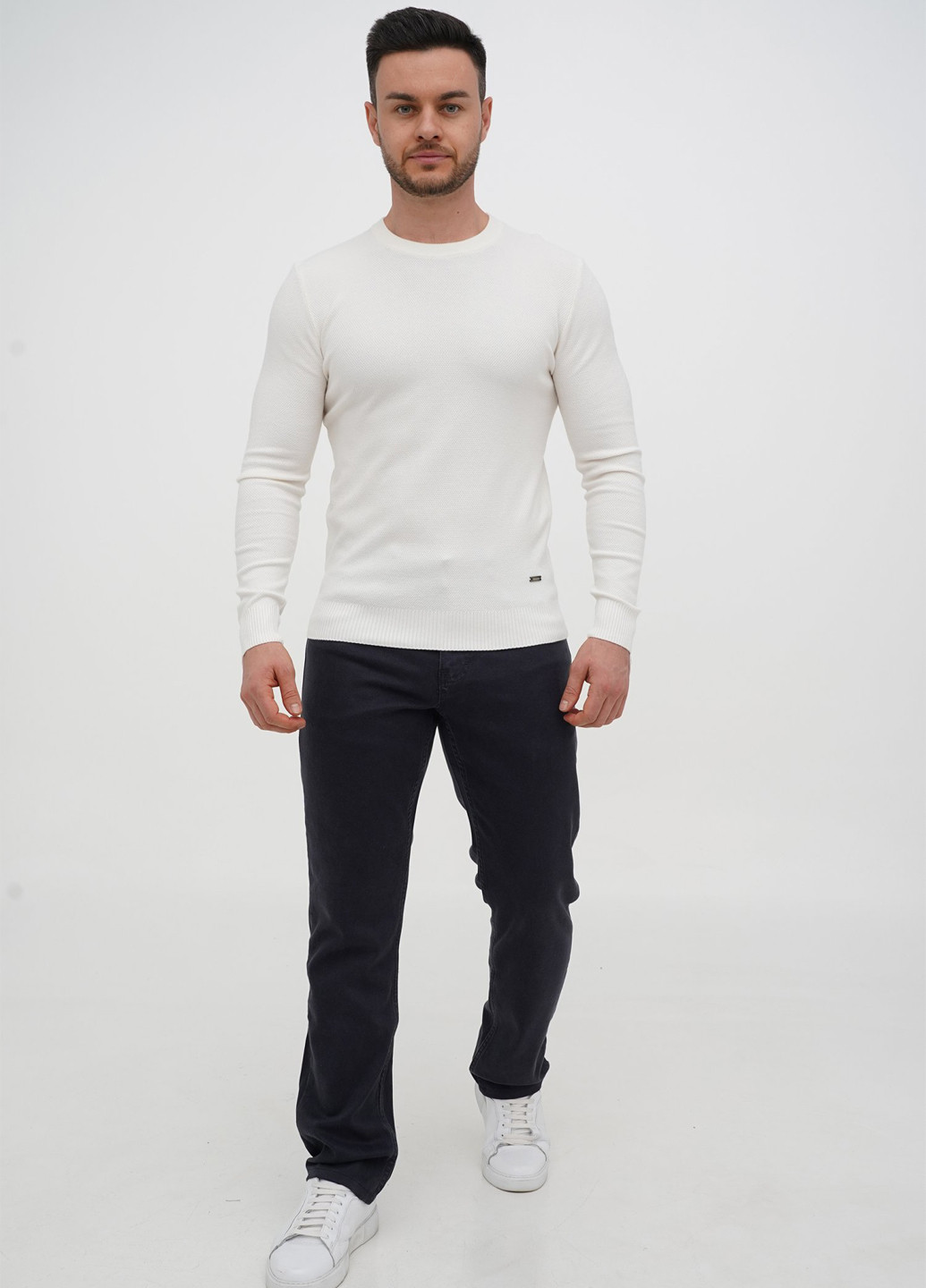 Темно-синие демисезонные прямые джинсы Trend Collection