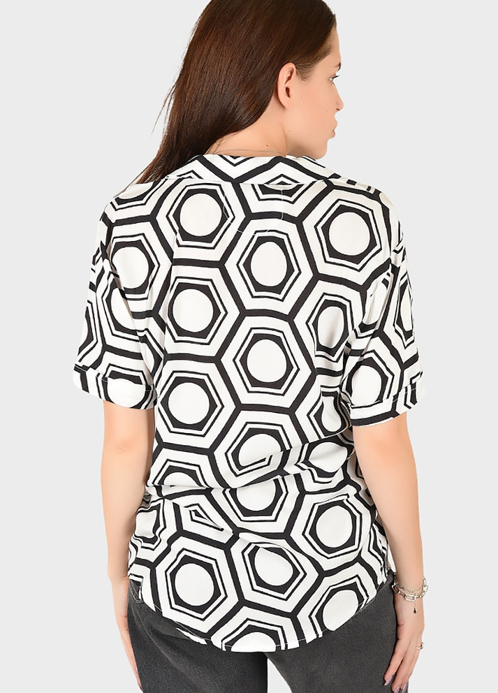 Сорочка жіноча чорна з білим AAA (228100119)