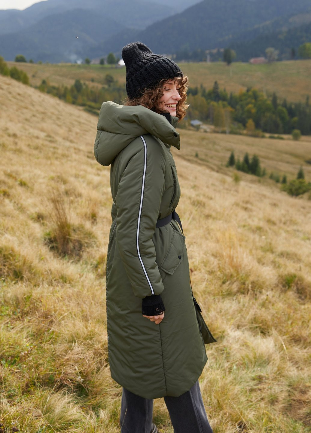 Оливкова (хакі) зимня куртка Gepur