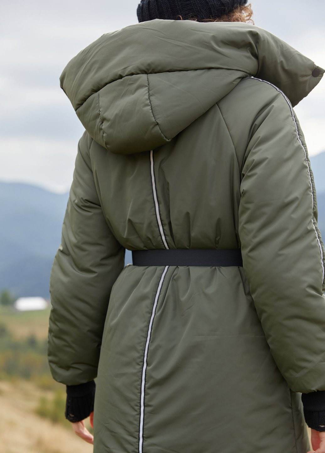 Оливковая (хаки) зимняя куртка Gepur