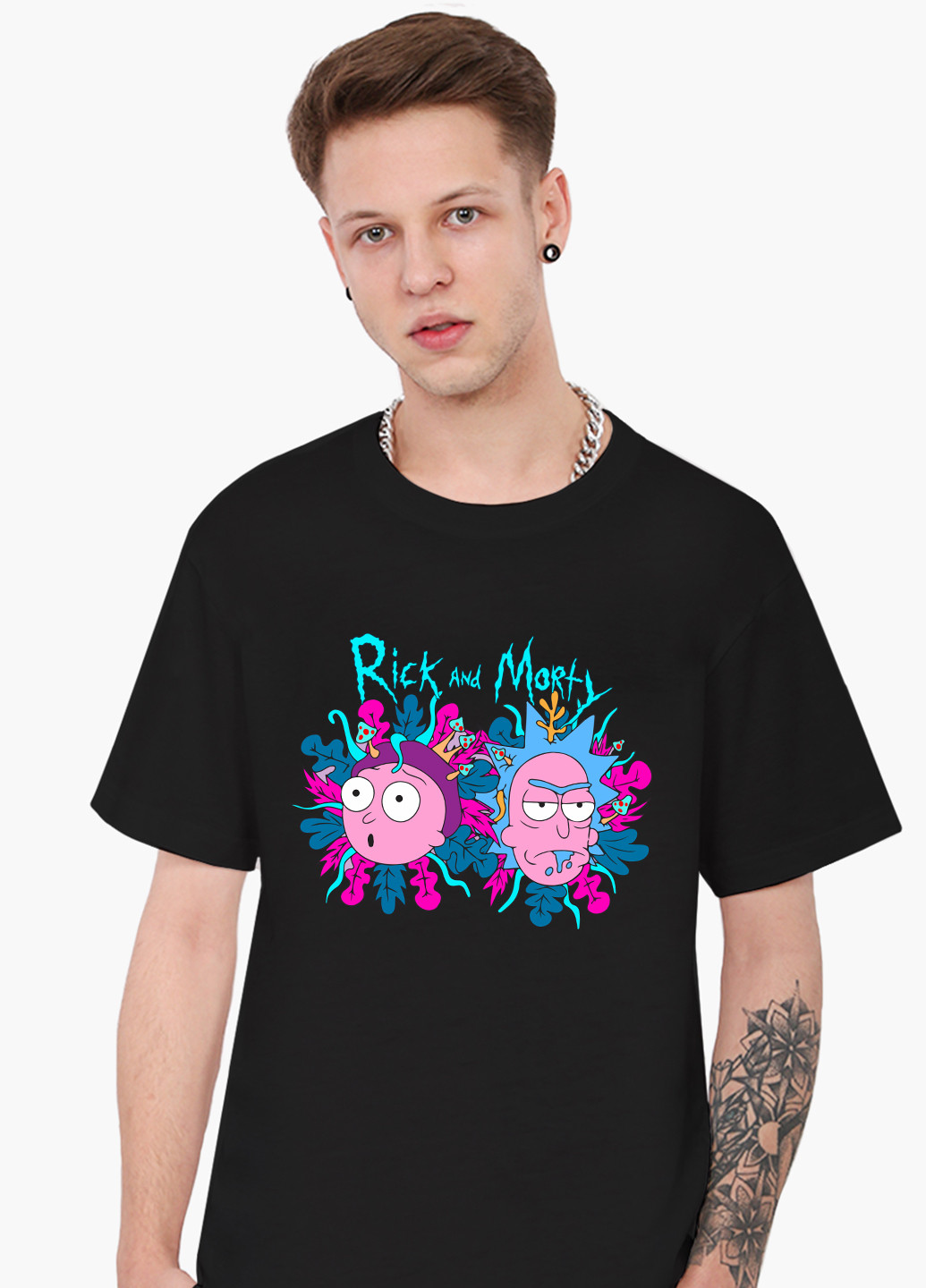Черная футболка мужская рик санчез рик и морти (rick sanchez rick and morty) (9223-2947-1) xxl MobiPrint