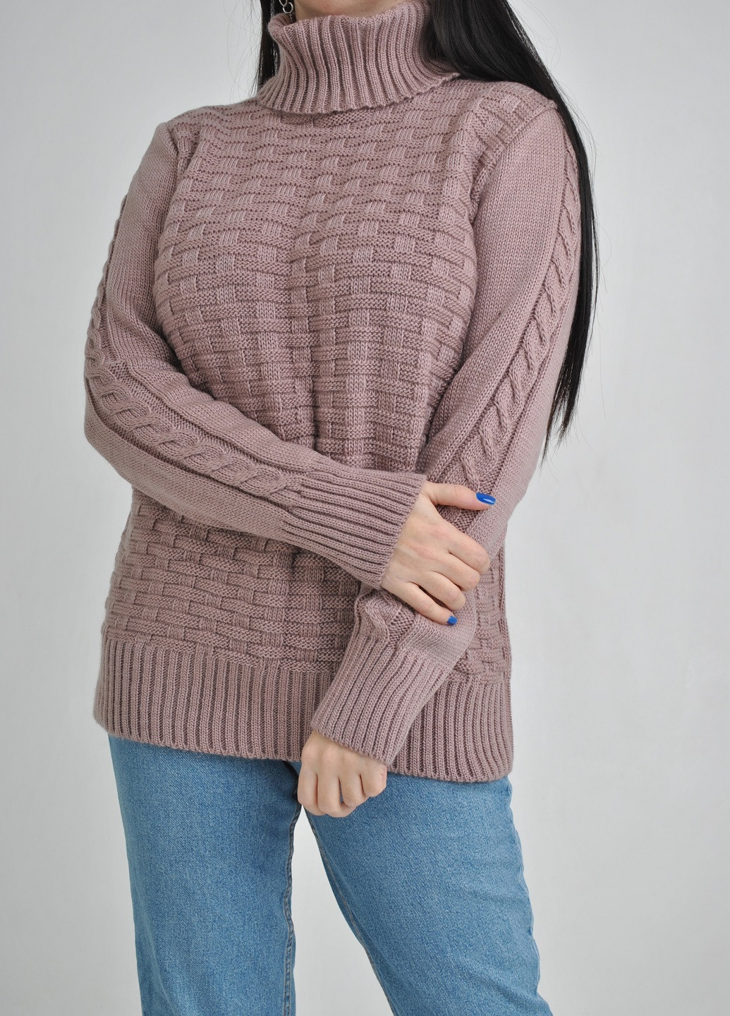 Темно-розовый зимний свитер Fashion Club
