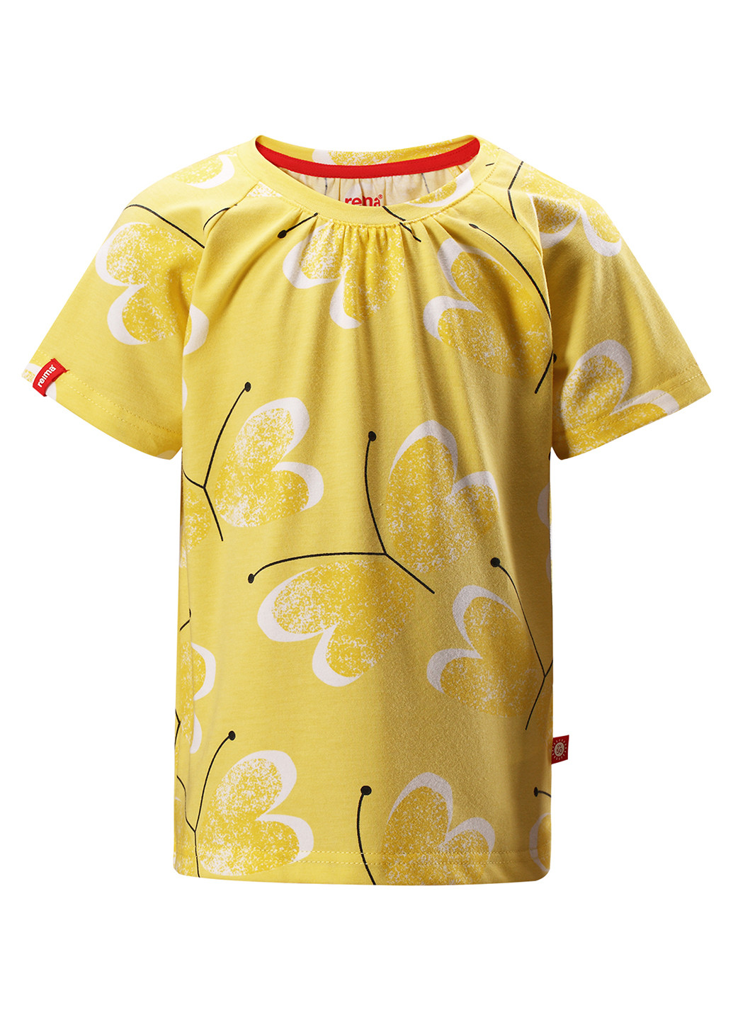 Светло-желтая летняя футболка Reima