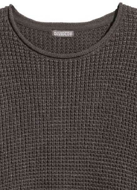Темно-серый демисезонный джемпер текстурной вязки темно-серый H&M