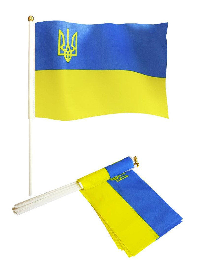Прапор України на палочці з присоскою, розмір 14*21 см 0072 Martel (254149045)