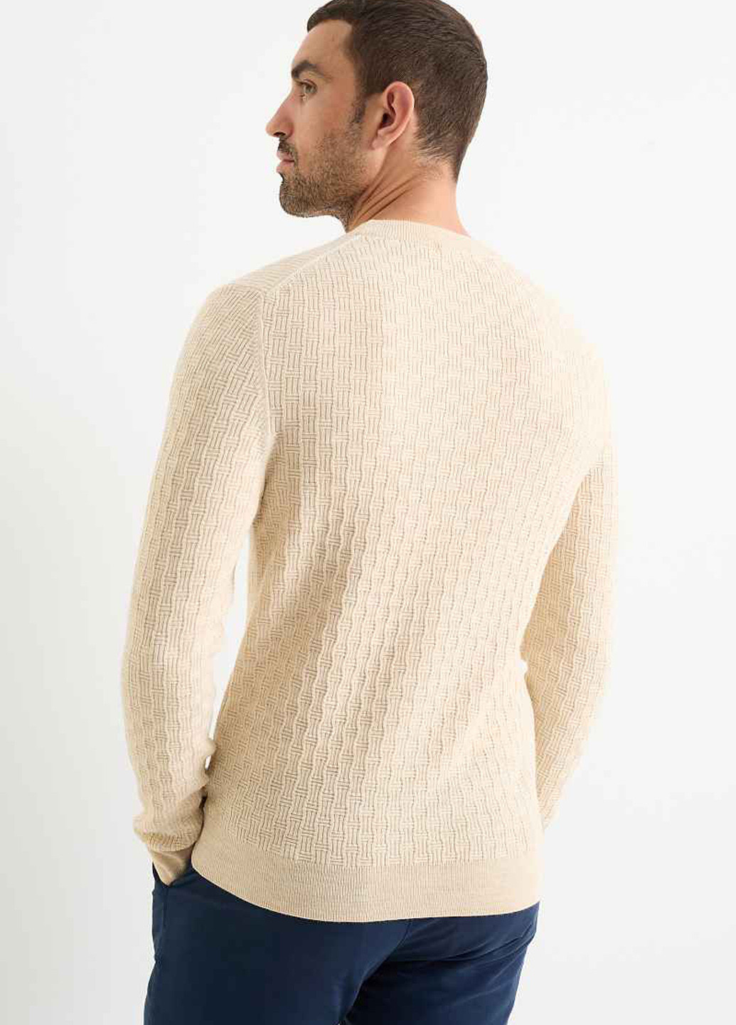 Светло-бежевый демисезонный джемпер из шерсти джемпер C&A