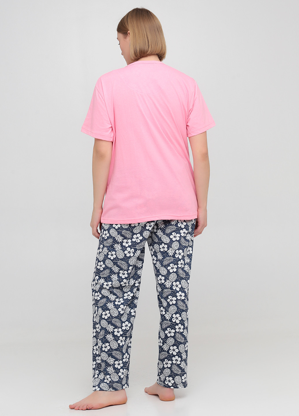 Розовая всесезон пижама (футболка, брюки) футболка + брюки Marilynmod