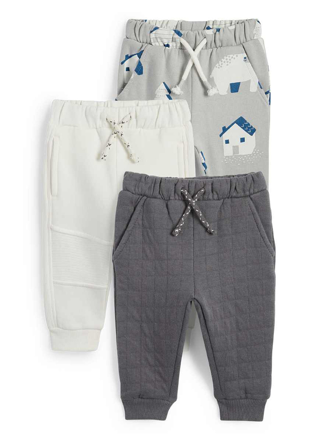 Комбинированные спортивные, кэжуал демисезонные брюки джоггеры C&A