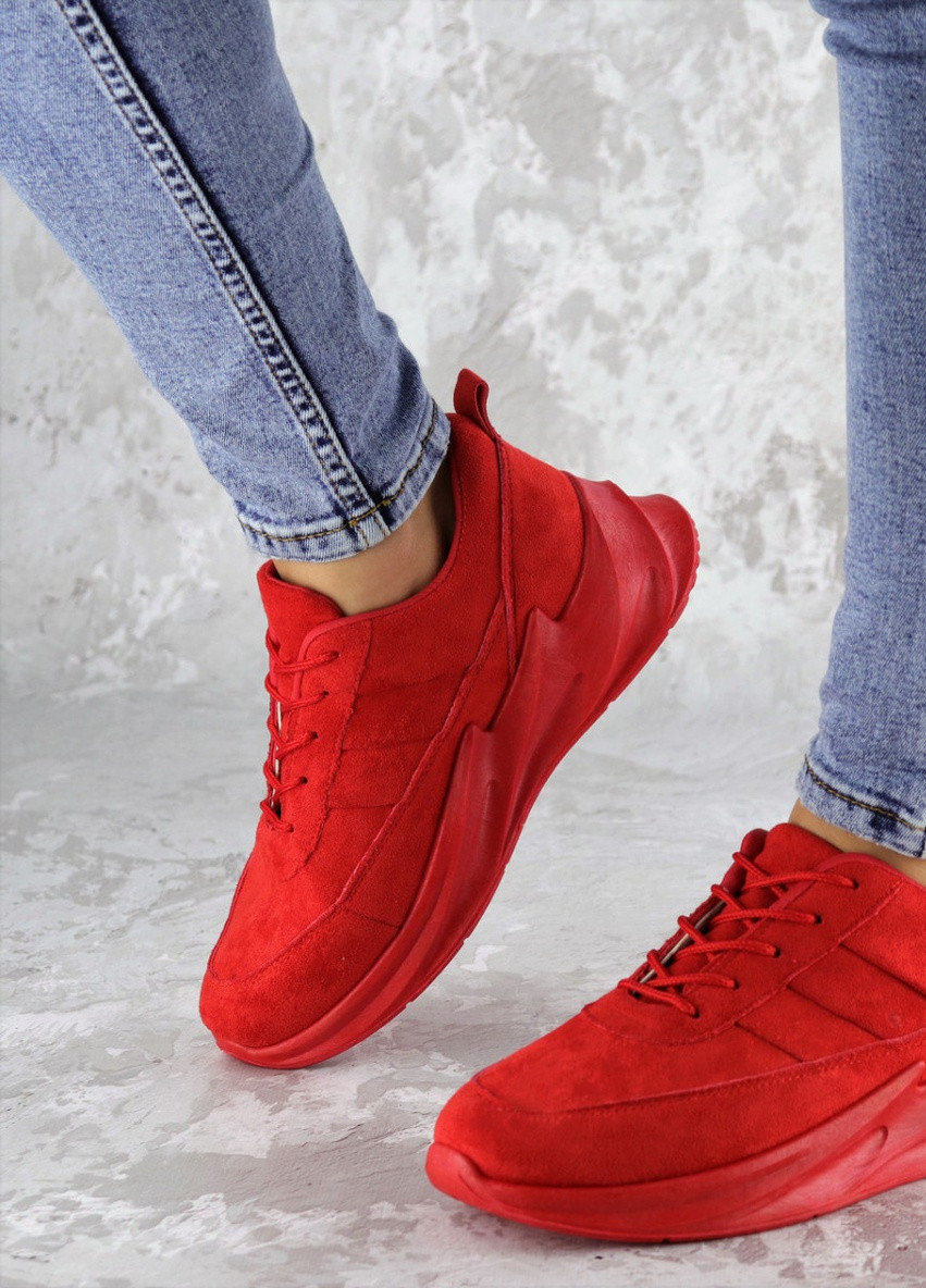 Червоні осінні кросівки жіночі robby 2148 36 розмір 23 см червоний Fashion