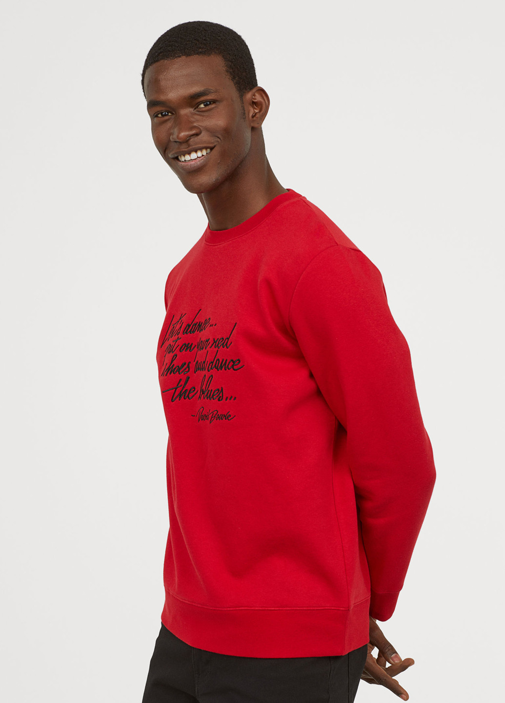 Світшот H&M - Прямий крій червоний кежуал - (151954643)