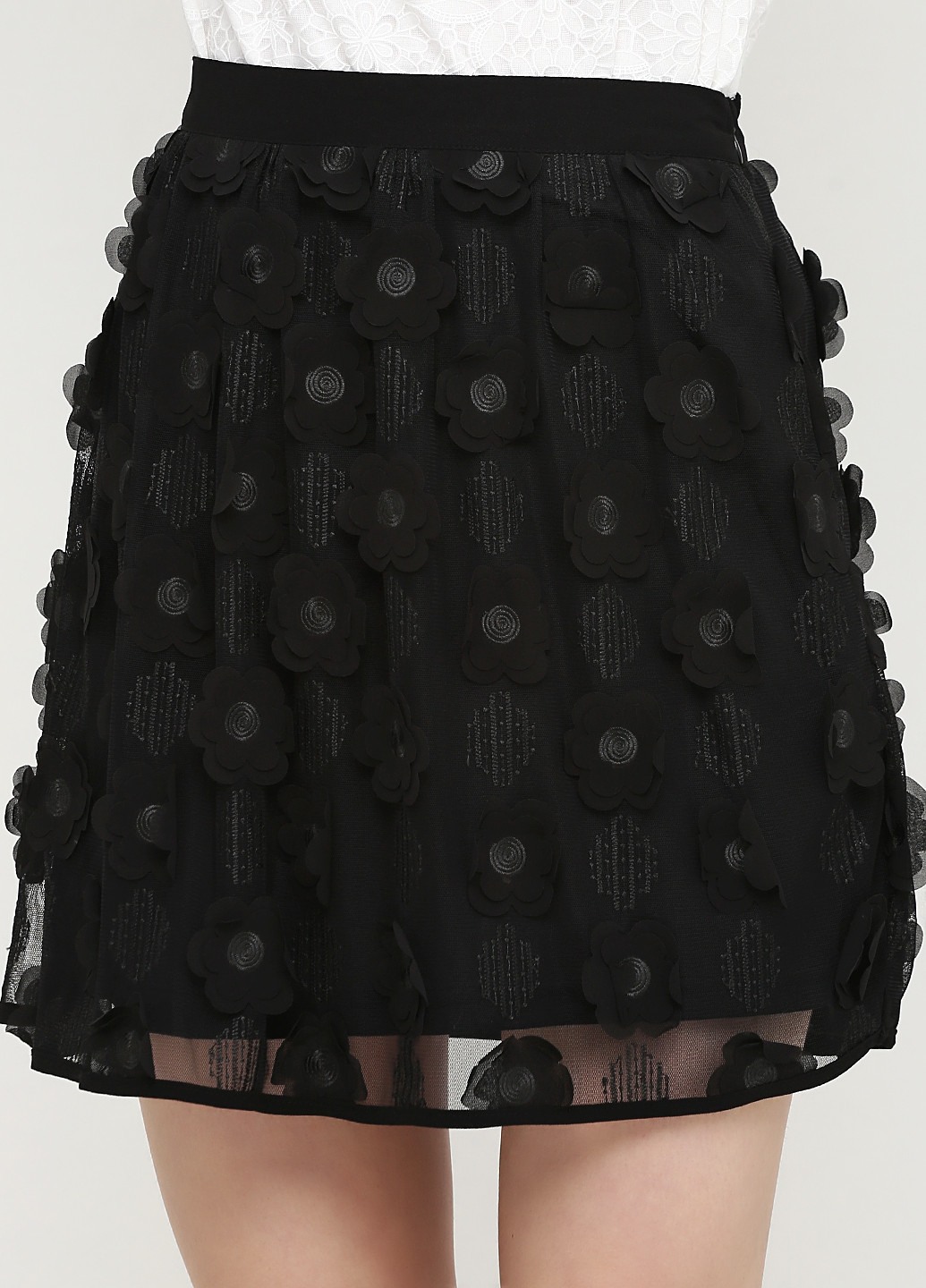Черная кэжуал однотонная юбка Alya мини