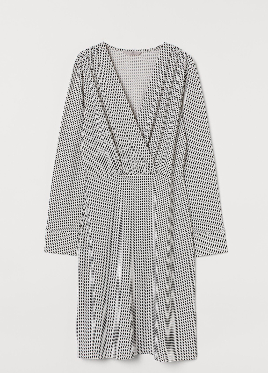 Комбинированное кэжуал платье H&M с геометрическим узором