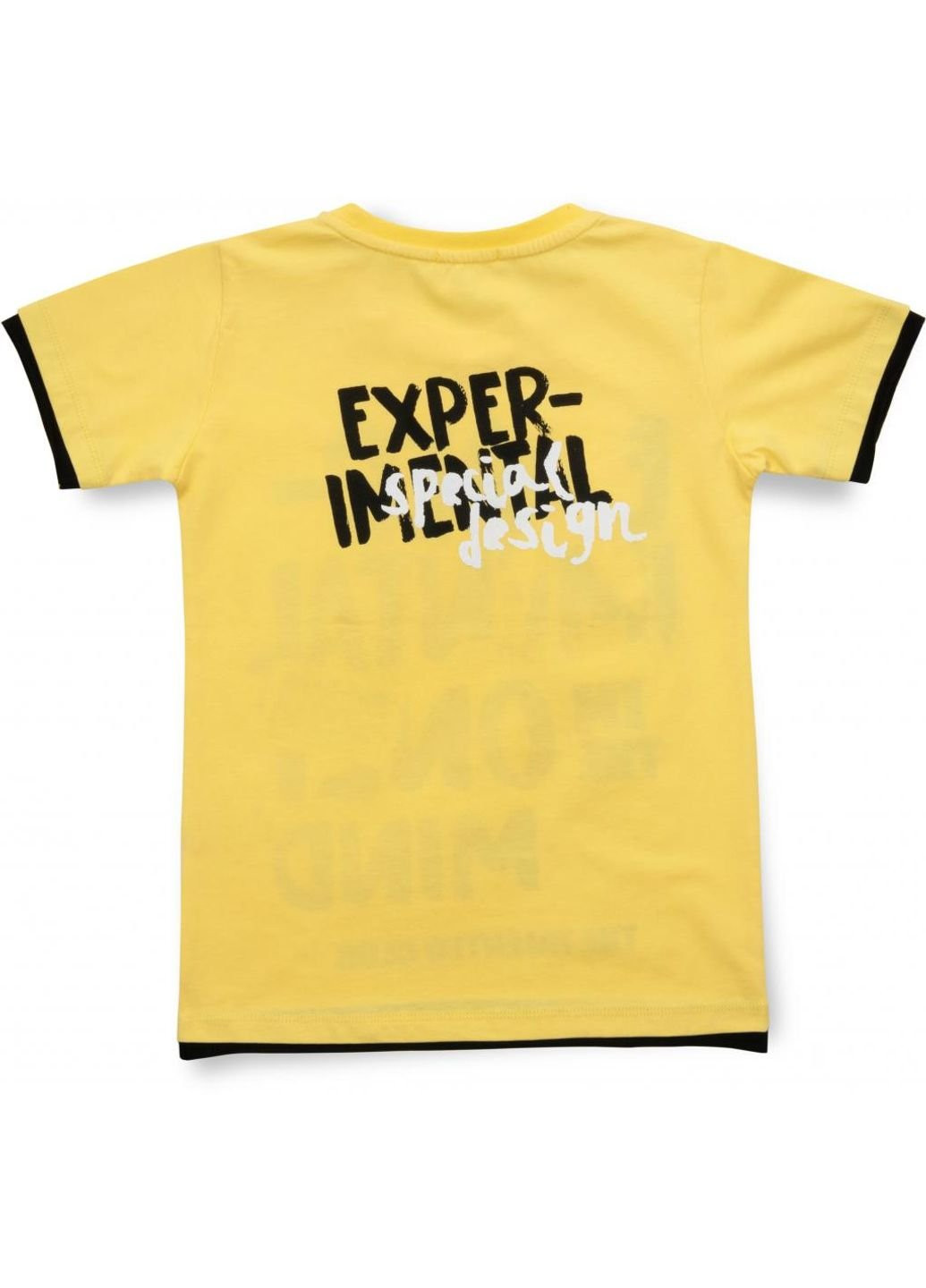 Белая демисезонная футболка детская "talented club" (15661-128b-yellow) Breeze